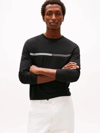 Long-Sleeve Tonal Flag Logo T-Shirt Long-Sleeve Tonal Flag Logo T-Shirt