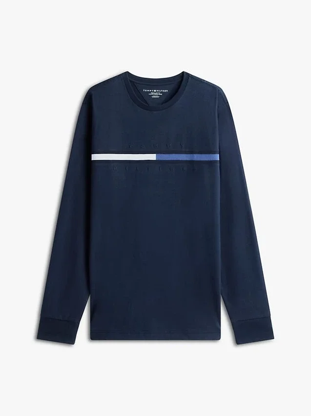 Long-Sleeve Tonal Flag Logo T-Shirt Long-Sleeve Tonal Flag Logo T-Shirt