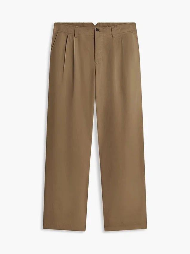 Loose Fit Pleated Paper-Touch Pant Loose Fit Pleated Paper-Touch Pant