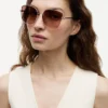 Metal Butterfly Frame Sunglasses