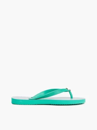 Metal Hardware Monogram Print Flip-Flop Metal Hardware Monogram Print Flip-Flop