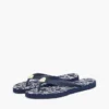 Metal Hardware TH Script Print Flip-Flop