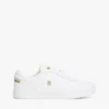 Metallic Accent Leather Court Sneaker Metallic Accent Leather Court Sneaker