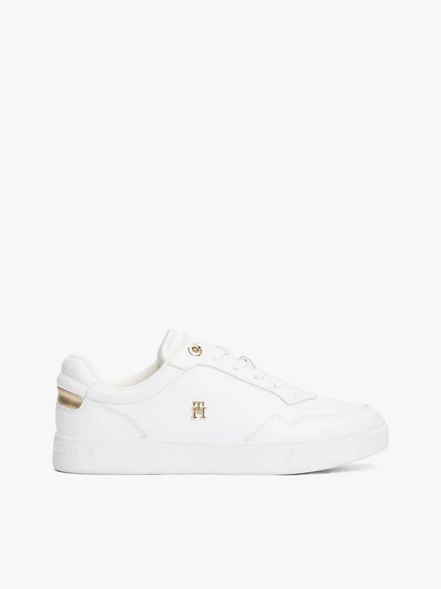 Metallic Accent Leather Court Sneaker Metallic Accent Leather Court Sneaker