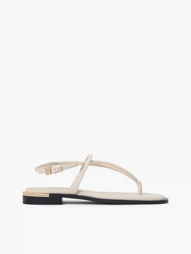 Metallic Accent Leather Sandal Metallic Accent Leather Sandal