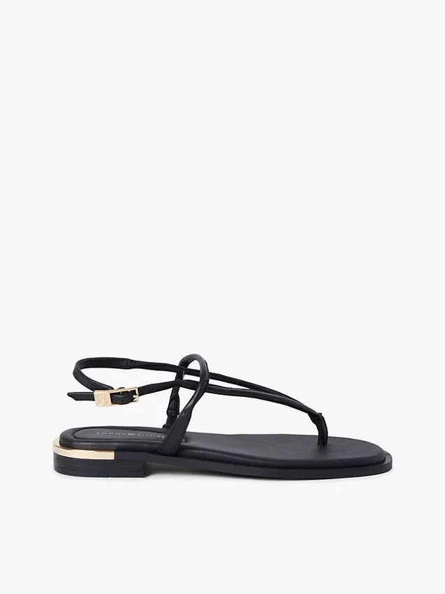 Metallic Accent Leather Sandal Metallic Accent Leather Sandal