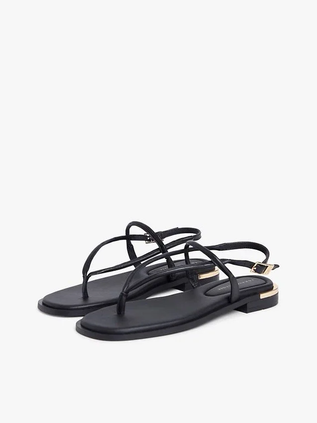 Metallic Accent Leather Sandal Metallic Accent Leather Sandal