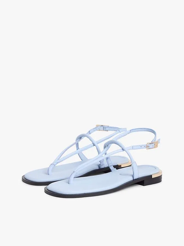 Metallic Accent Leather Sandal Metallic Accent Leather Sandal