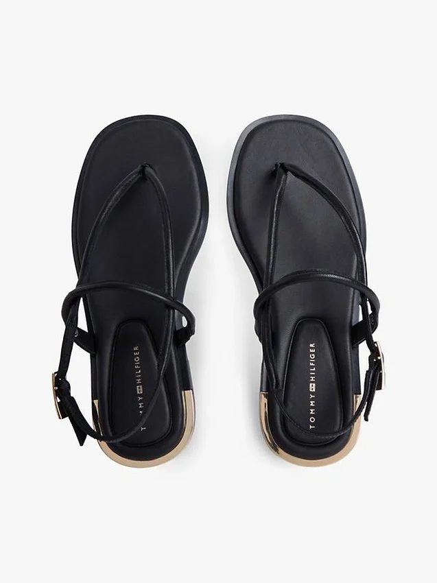 Metallic Accent Leather Sandal Metallic Accent Leather Sandal