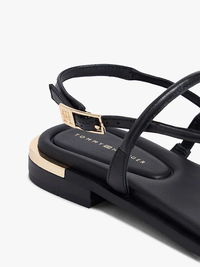 Metallic Accent Leather Sandal Metallic Accent Leather Sandal