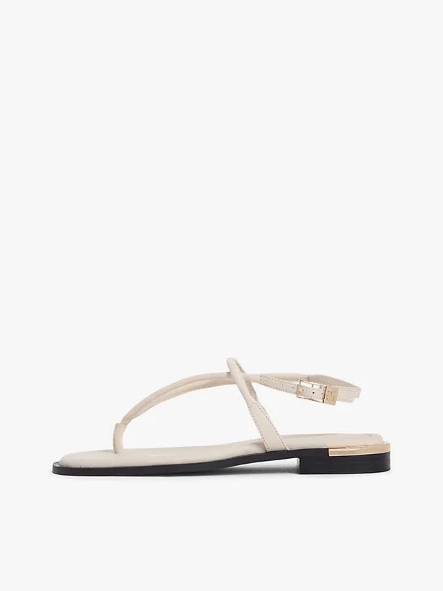 Metallic Accent Leather Sandal Metallic Accent Leather Sandal