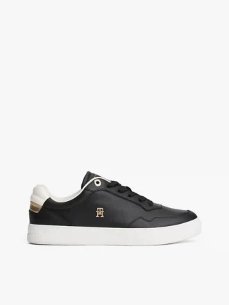 Metallic Leather Court Sneaker