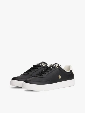 Metallic Leather Court Sneaker