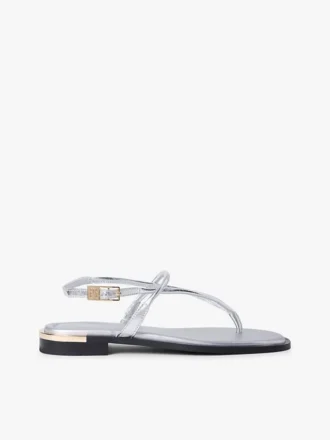 Metallic Leather Sandal