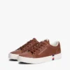 Metallic Logo Pebbled Court Sneaker