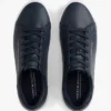 Metallic Logo Pebbled Court Sneaker