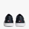 Metallic Logo Pebbled Court Sneaker