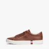 Metallic Logo Pebbled Court Sneaker