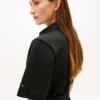 Mix Media Pleated Midi Dress