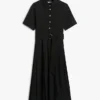 Mix Media Pleated Midi Dress