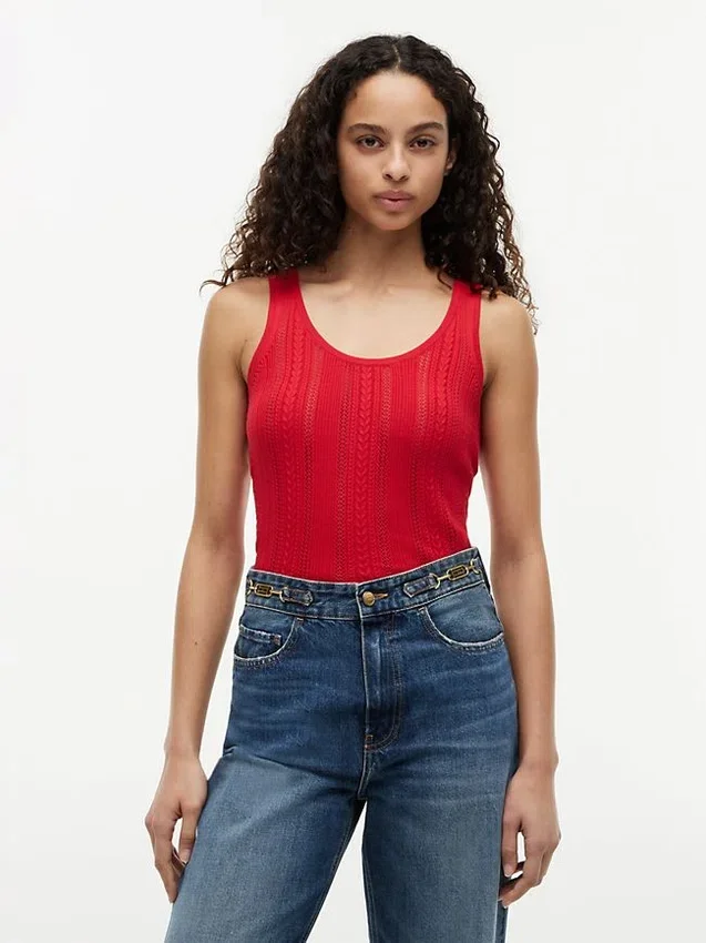 Mixed-Knit Tank Top Mixed-Knit Tank Top