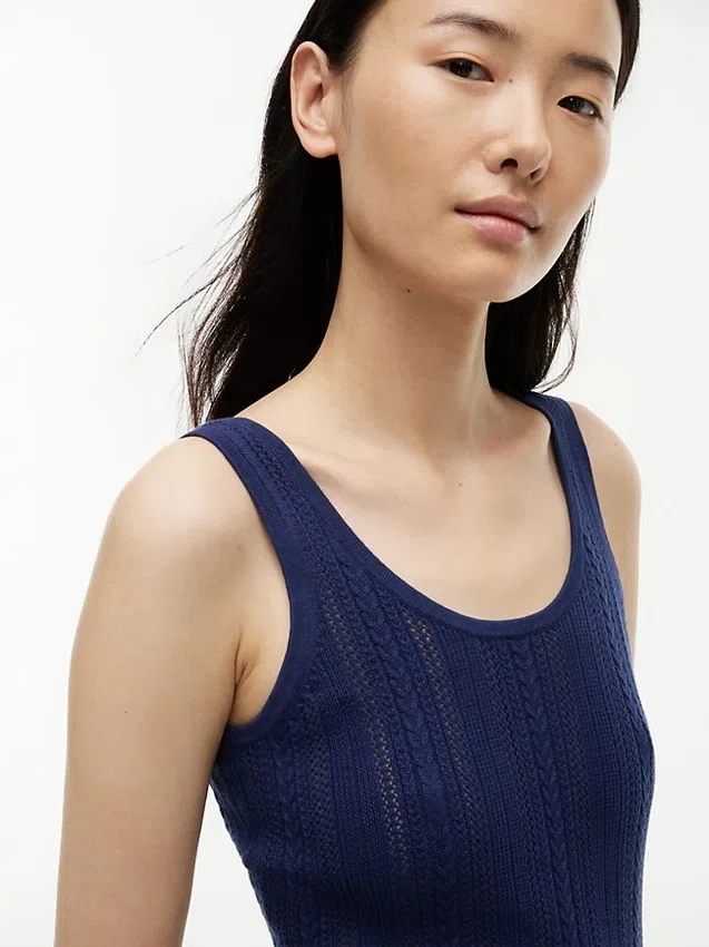Mixed-Knit Tank Top Mixed-Knit Tank Top