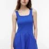 Mixed-Media Midi Tank Dress