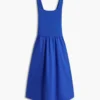 Mixed-Media Midi Tank Dress