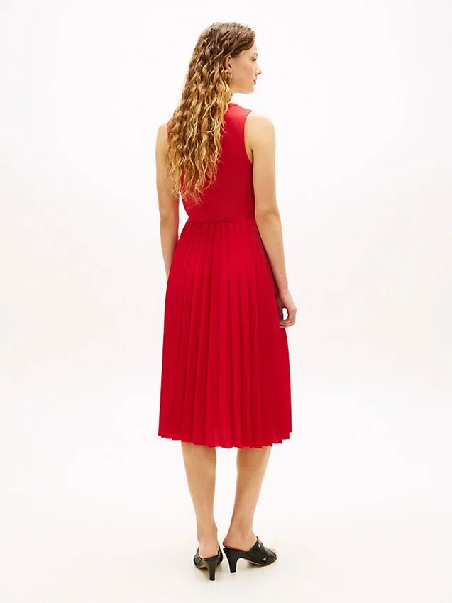 Mixed-Media Pleated Tank Dress Mixed-Media Pleated Tank Dress