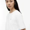 Mixed-Media Tie-Back T-Shirt