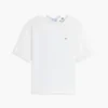 Mixed-Media Tie-Back T-Shirt
