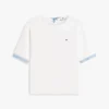 Mixed-Media Tie-Back T-Shirt