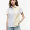 Mixed-Stripe Stretch Oxford Shirt