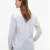 Mixed-Stripe Stretch Oxford Shirt