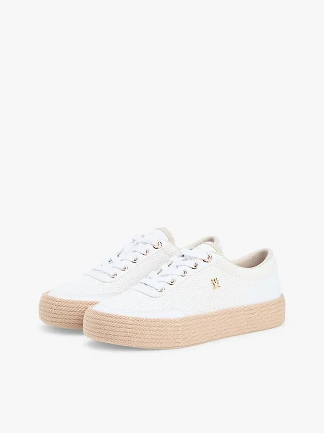 Mixed-Texture Canvas Platform Sneaker Mixed-Texture Canvas Platform Sneaker