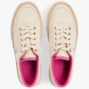 Mixed-Texture Canvas Platform Sneaker