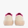 Mixed-Texture Canvas Platform Sneaker