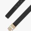 Monogram Buckle Reversible Leather Belt Monogram Buckle Reversible Leather Belt