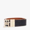 Monogram Buckle Reversible Leather Belt Monogram Buckle Reversible Leather Belt