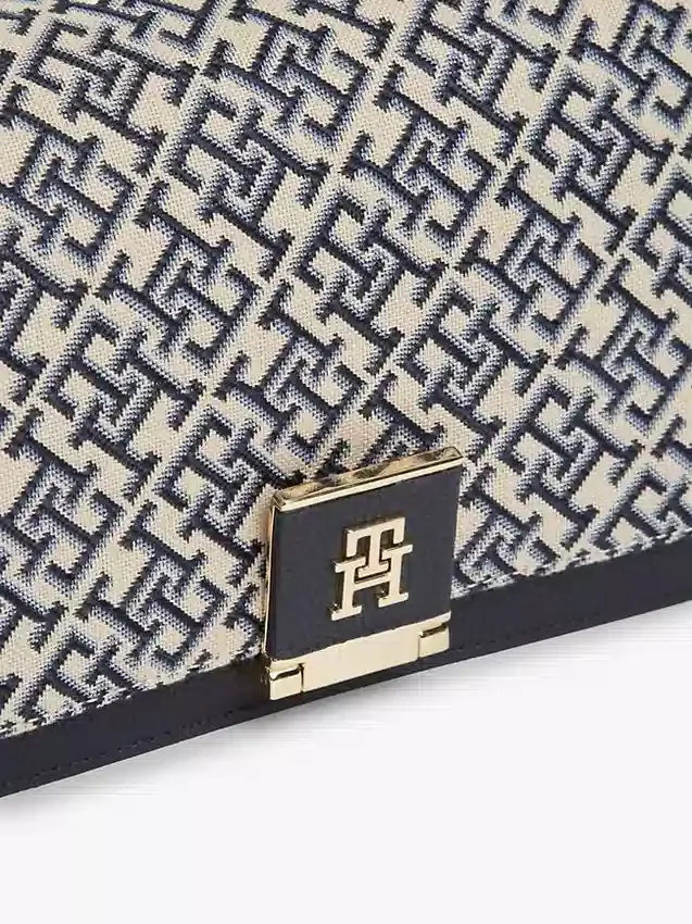 Monogram Clasp Jacquard Crossbody Bag Monogram Clasp Jacquard Crossbody Bag