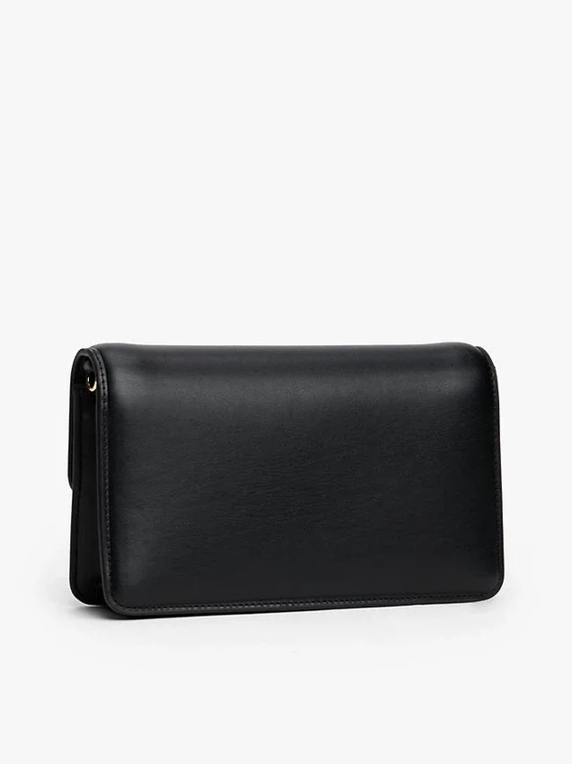 Monogram Clasp Pebbled Flap Clutch Monogram Clasp Pebbled Flap Clutch