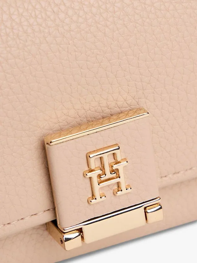 Monogram Clasp Pebbled Trifold Wallet Monogram Clasp Pebbled Trifold Wallet