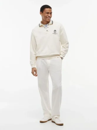 Monogram Crest Rugby Polo Sweatshirt