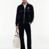 Monogram Crest Velour Track Pant Monogram Crest Velour Track Pant