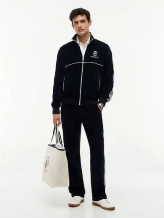 Monogram Crest Velour Track Pant