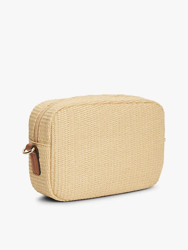 Monogram Logo Raffia Crossbody Bag Monogram Logo Raffia Crossbody Bag
