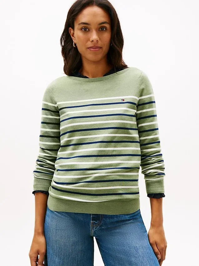 Multi-Stripe Boatneck Sweater Multi-Stripe Boatneck Sweater