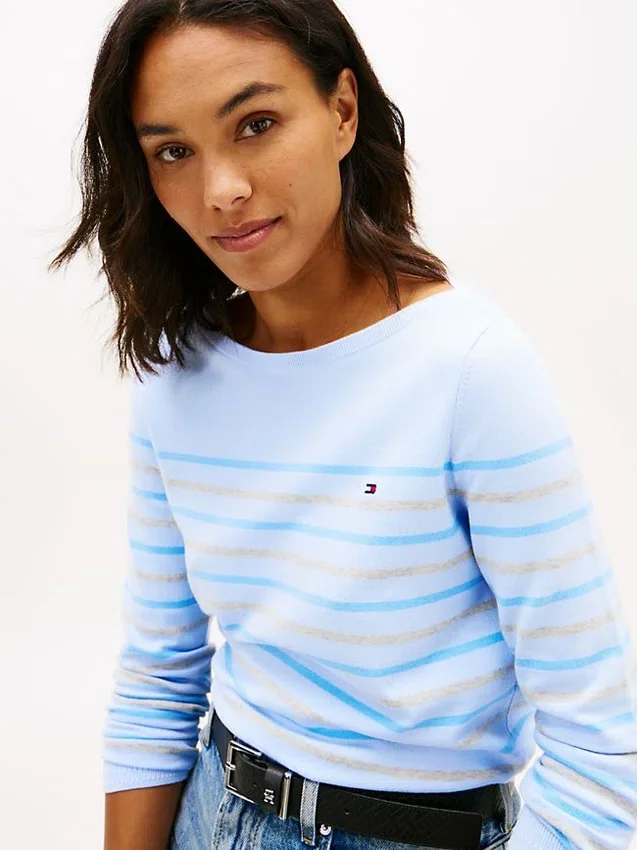Multi-Stripe Boatneck Sweater Multi-Stripe Boatneck Sweater