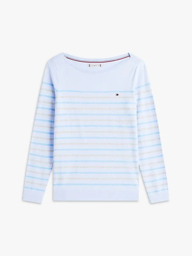 Multi-Stripe Boatneck Sweater Multi-Stripe Boatneck Sweater