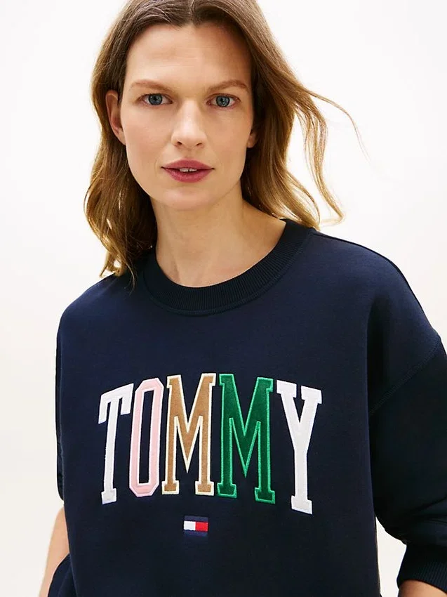 Multicolor Varsity Tommy Logo Sweatshirt Multicolor Varsity Tommy Logo Sweatshirt